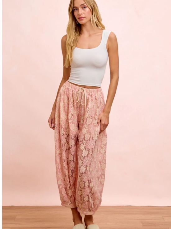 BiBi Pants - 💕Bibi Lace Drawstring Balloon Pants